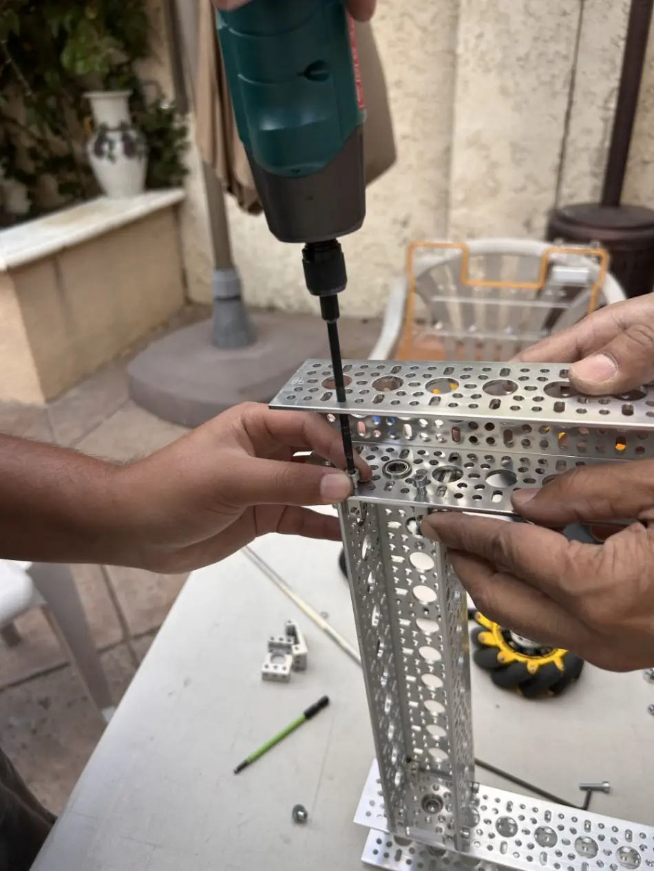 Driving screws into a channel